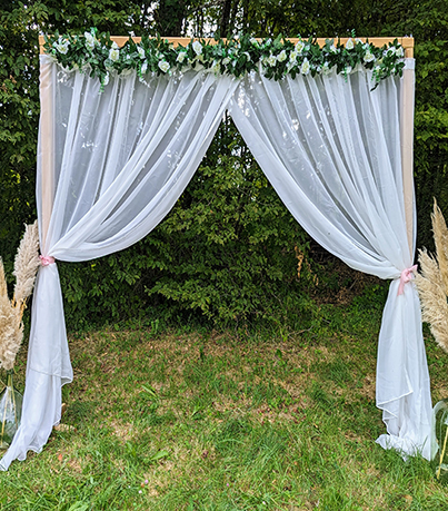 Arche Avec Voilage Blanc