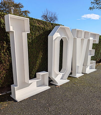 Lettres LOVE Blanc Lumineuses LED