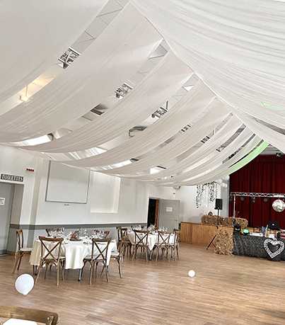 Tenture Plafond Bandes