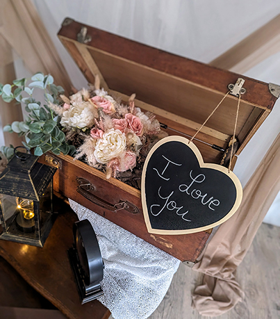 Grande Valise Ancienne en Bois